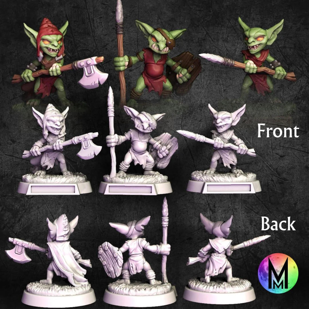 Moonlight Minis Goblins with Two-Handers (3)